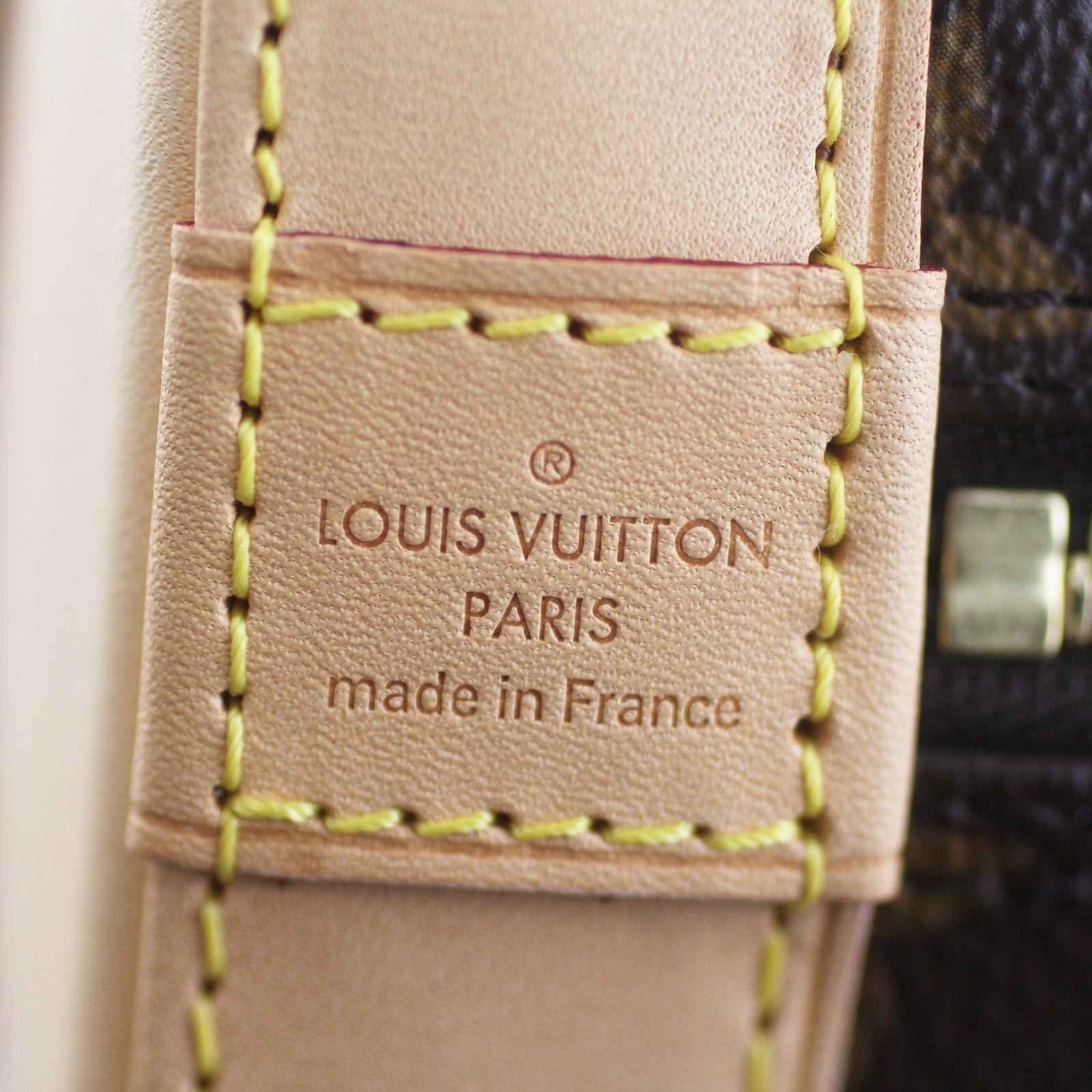 Louis Vuitton Alma BB stamp
