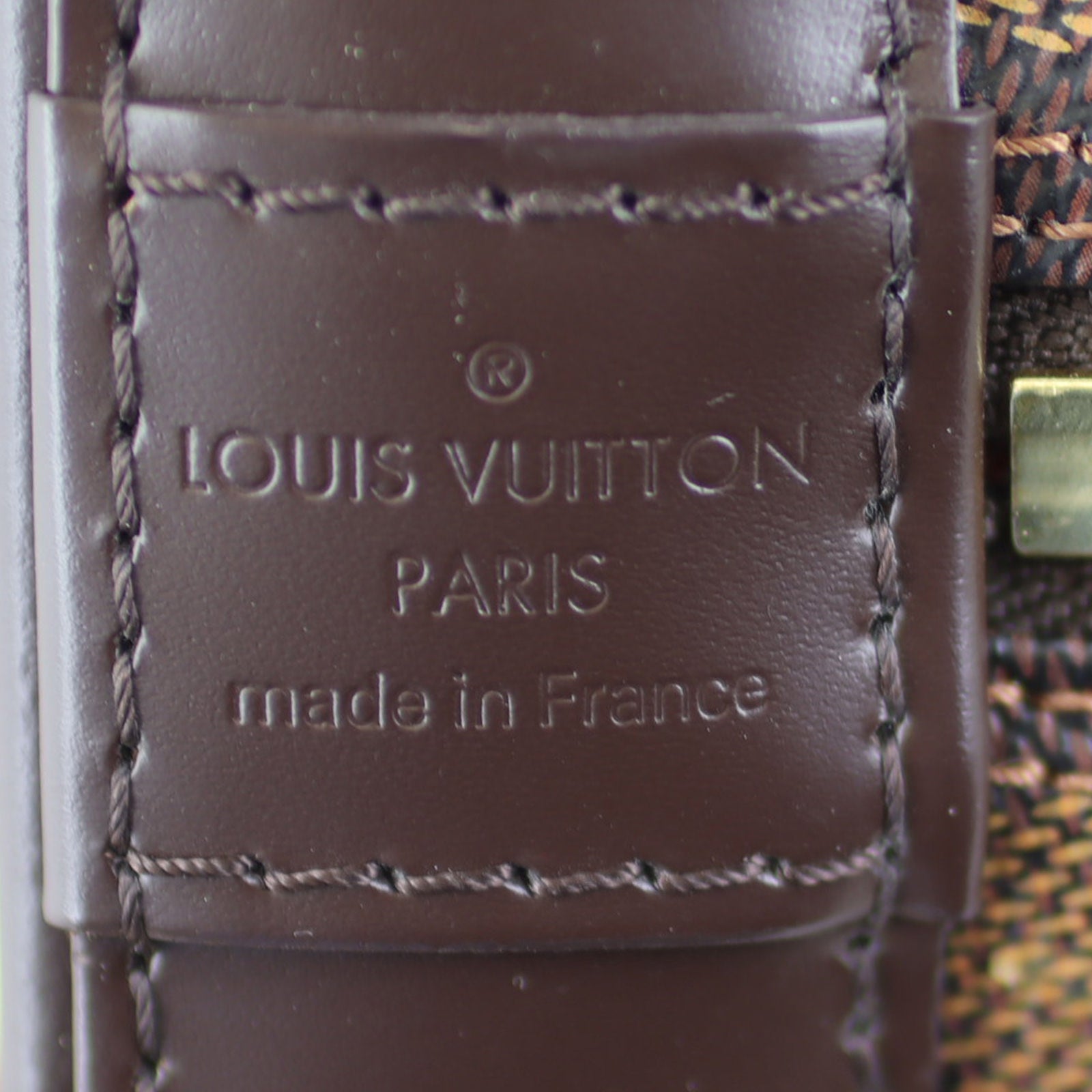 Louis Vuitton Alma PM Damier Ebene Stamp