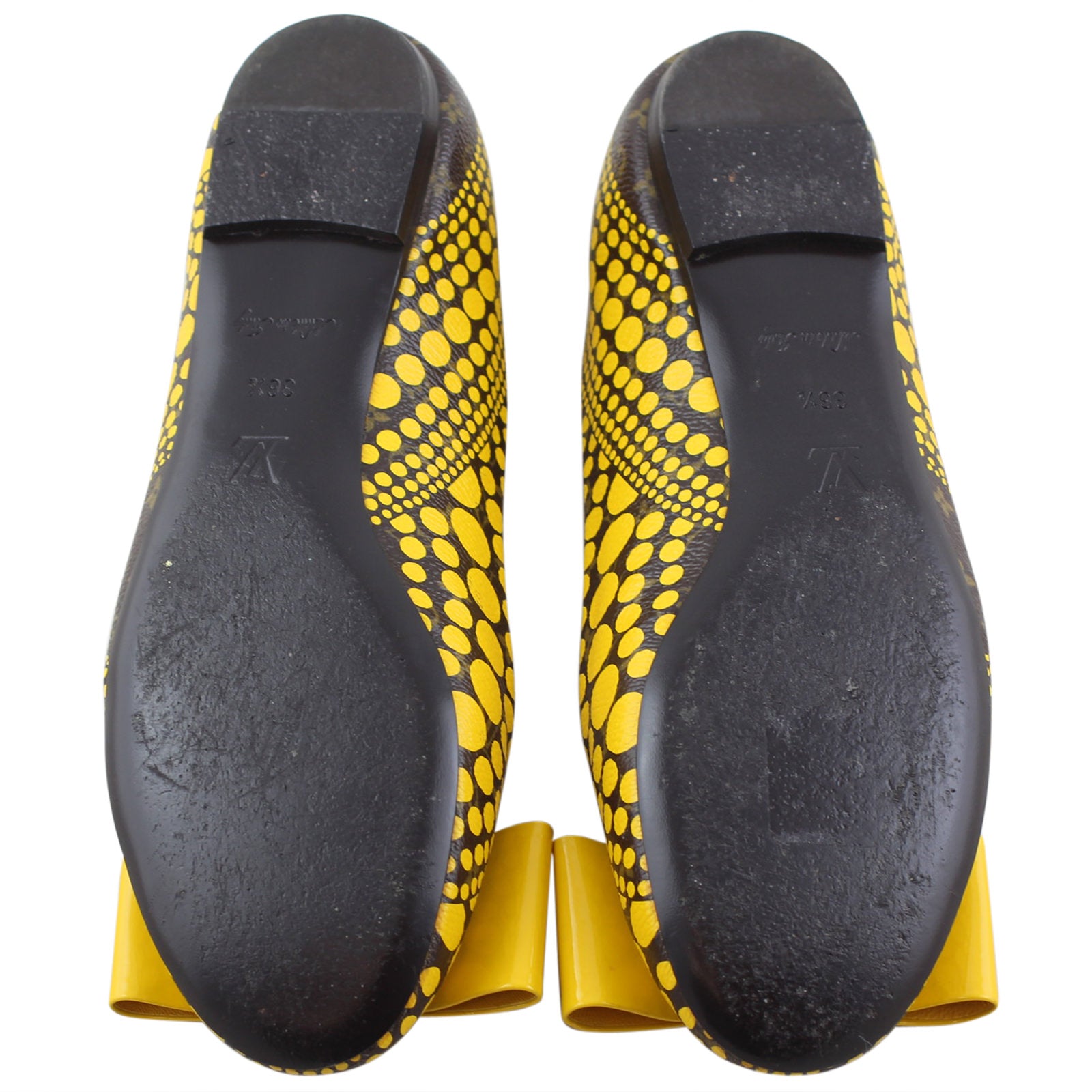 Louis Vuitton Monogram Yayoi Kusama Yellow Dots Flats Soles