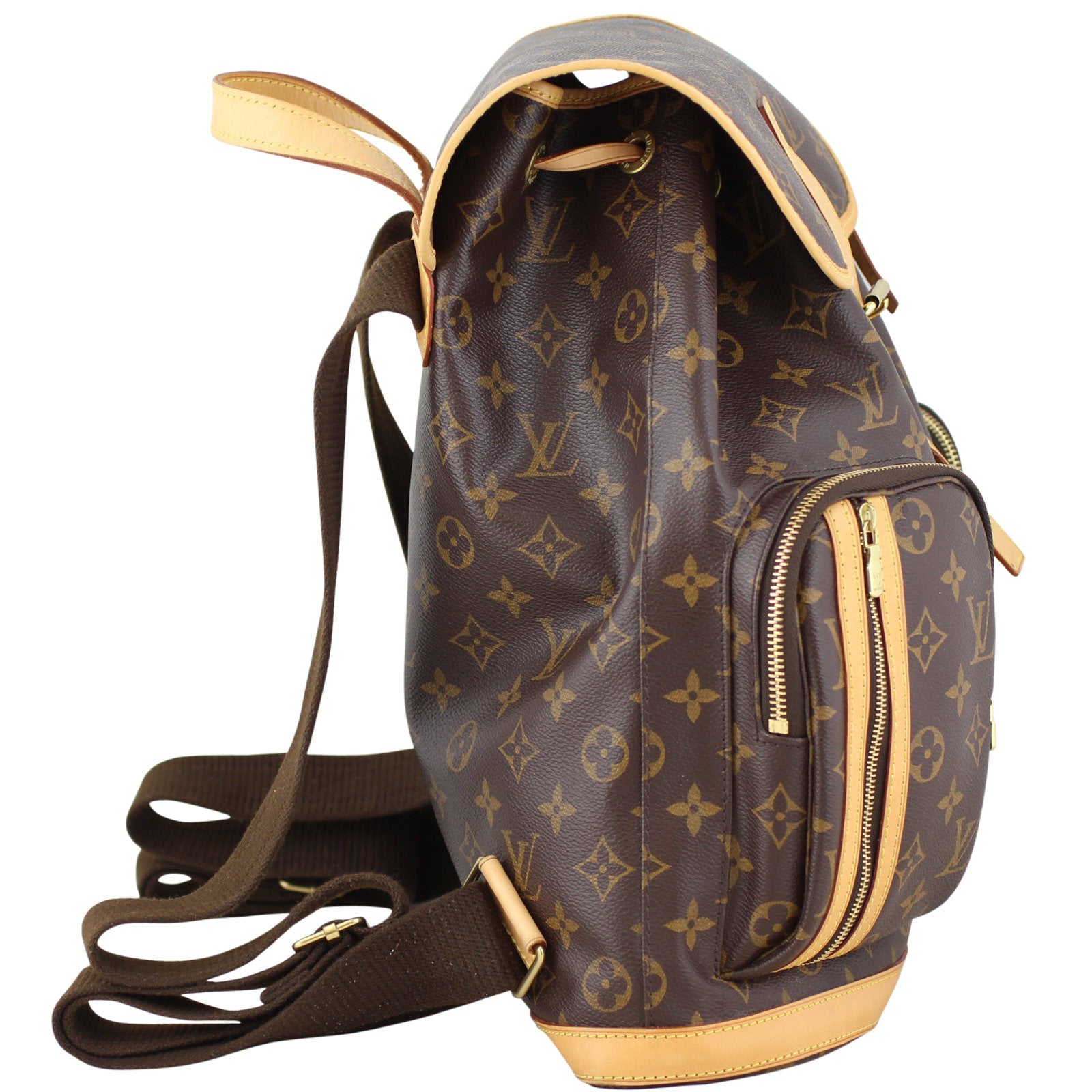 louis vuitton backpack bosphore monogram brown Savonches and a drawstring closure Louis Vuitton Pre-Owned Bosphore Monogram