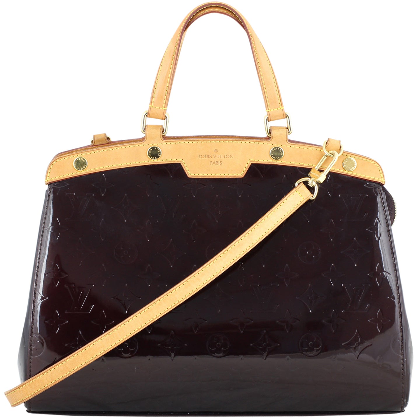 Louis Vuitton Brea MM Vernis Amarante Front Strap