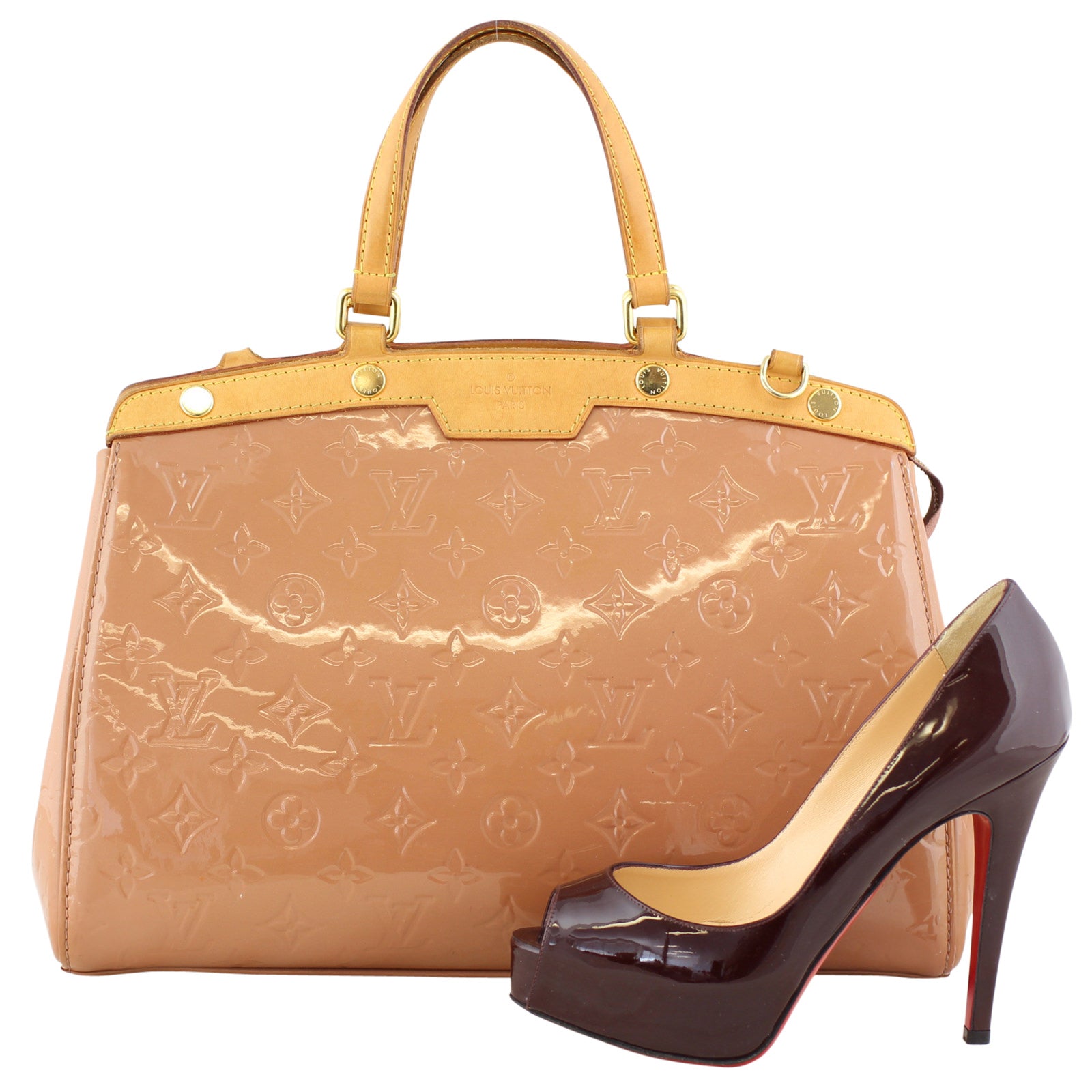 Louis Vuitton Brea MM Monogram Vernis shoe