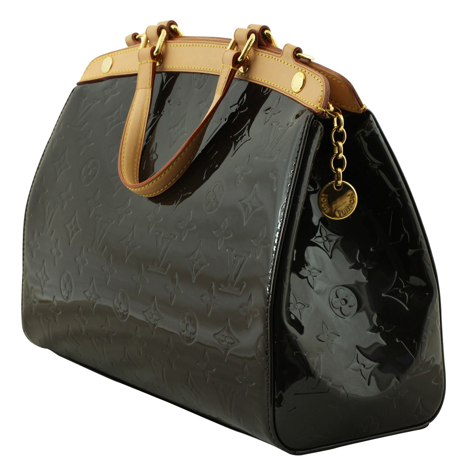 Louis Vuitton Brea Vernis MM Side Angle