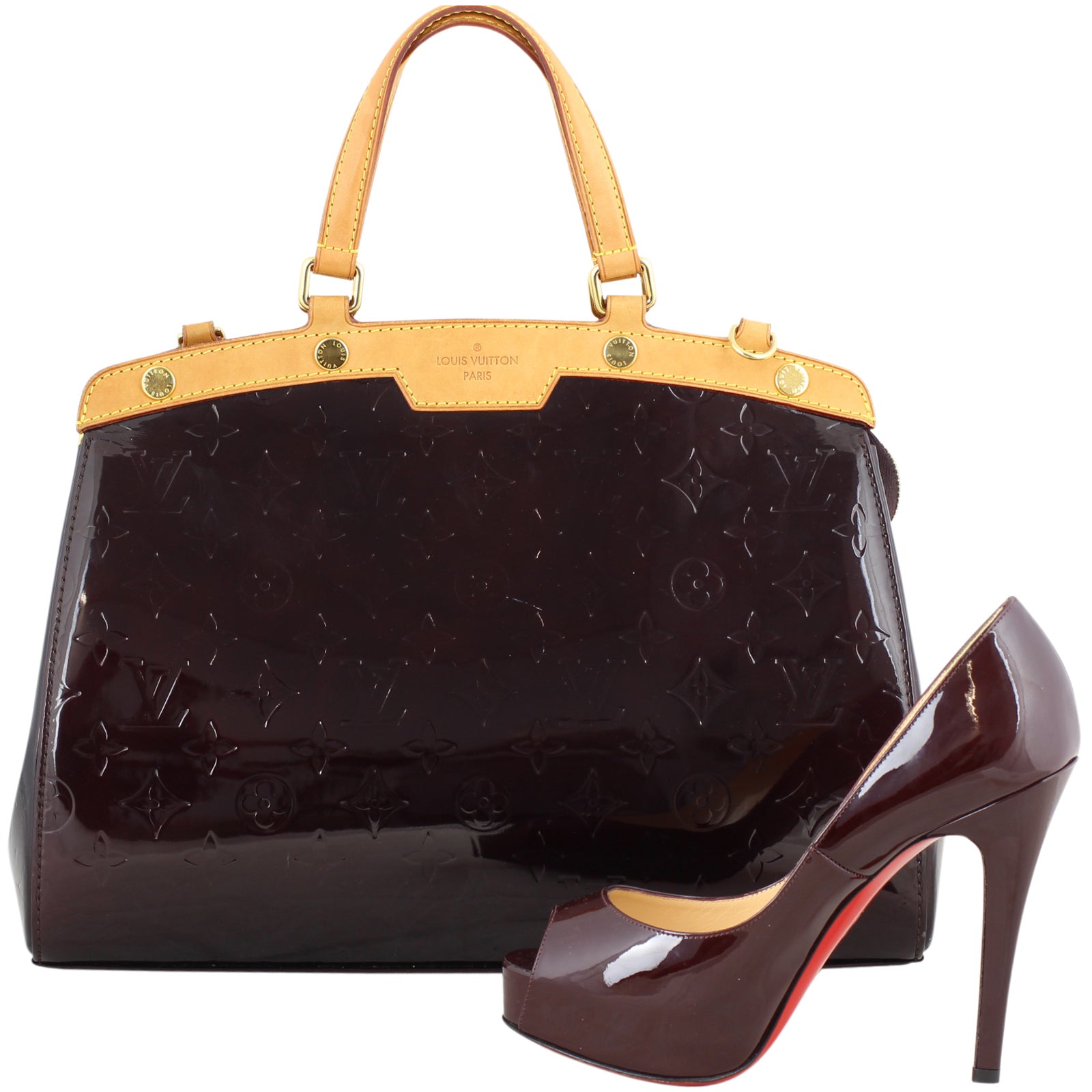 Louis Vuitton Brea MM Vernis Amarante Scale