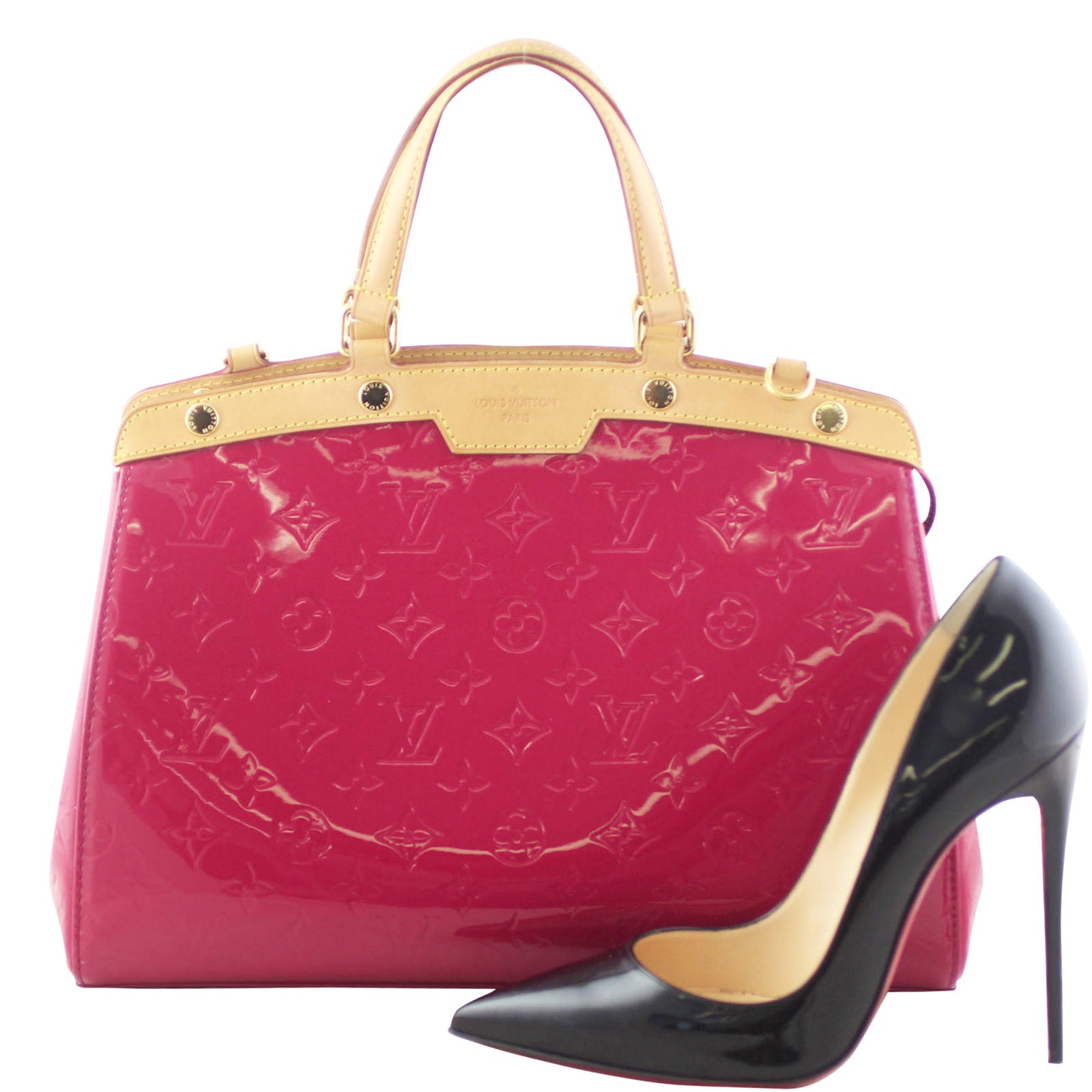 Louis Vuitton Brea MM Monogram Vernis Scale