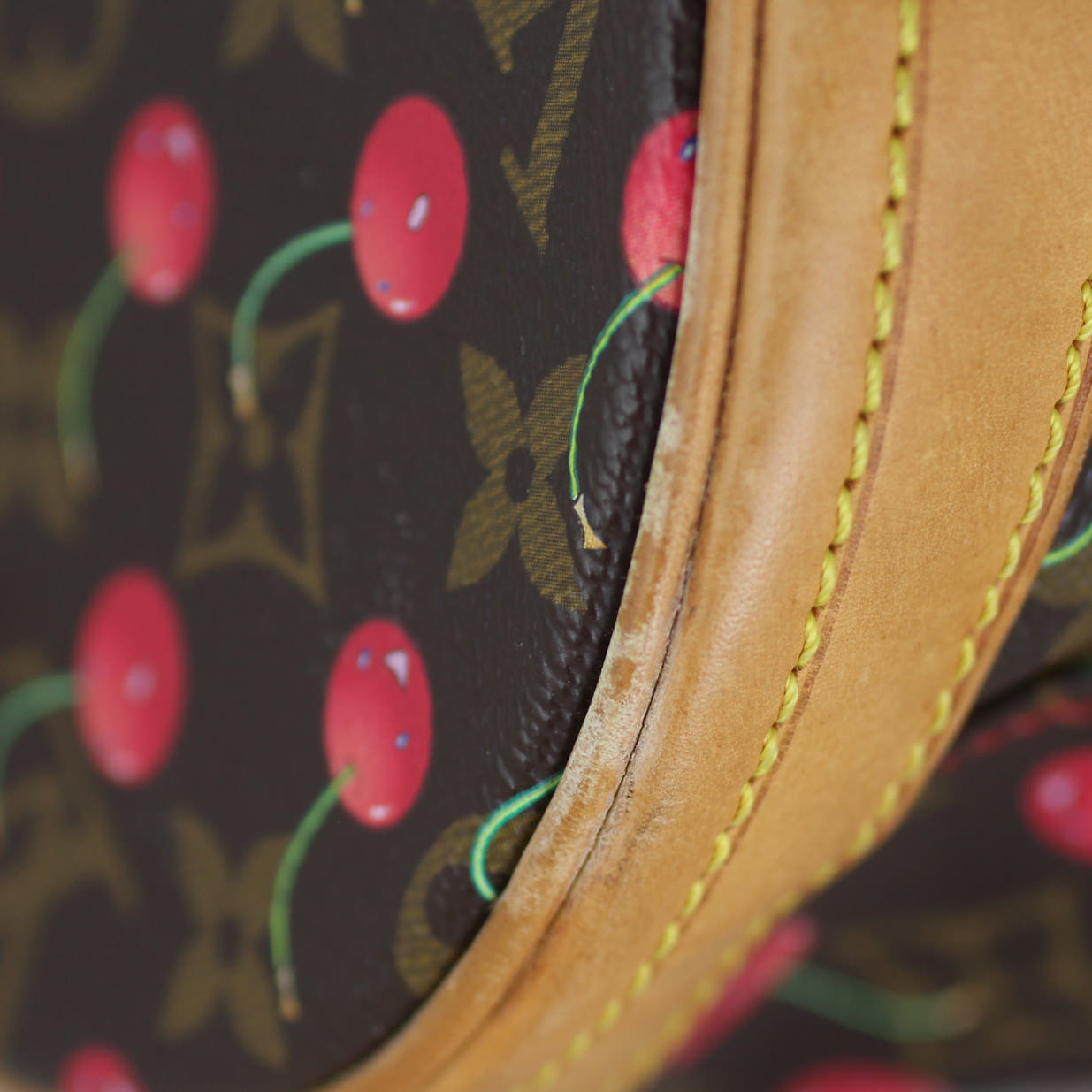 Louis Vuitton Cerises Petit Bucket Bag Lining