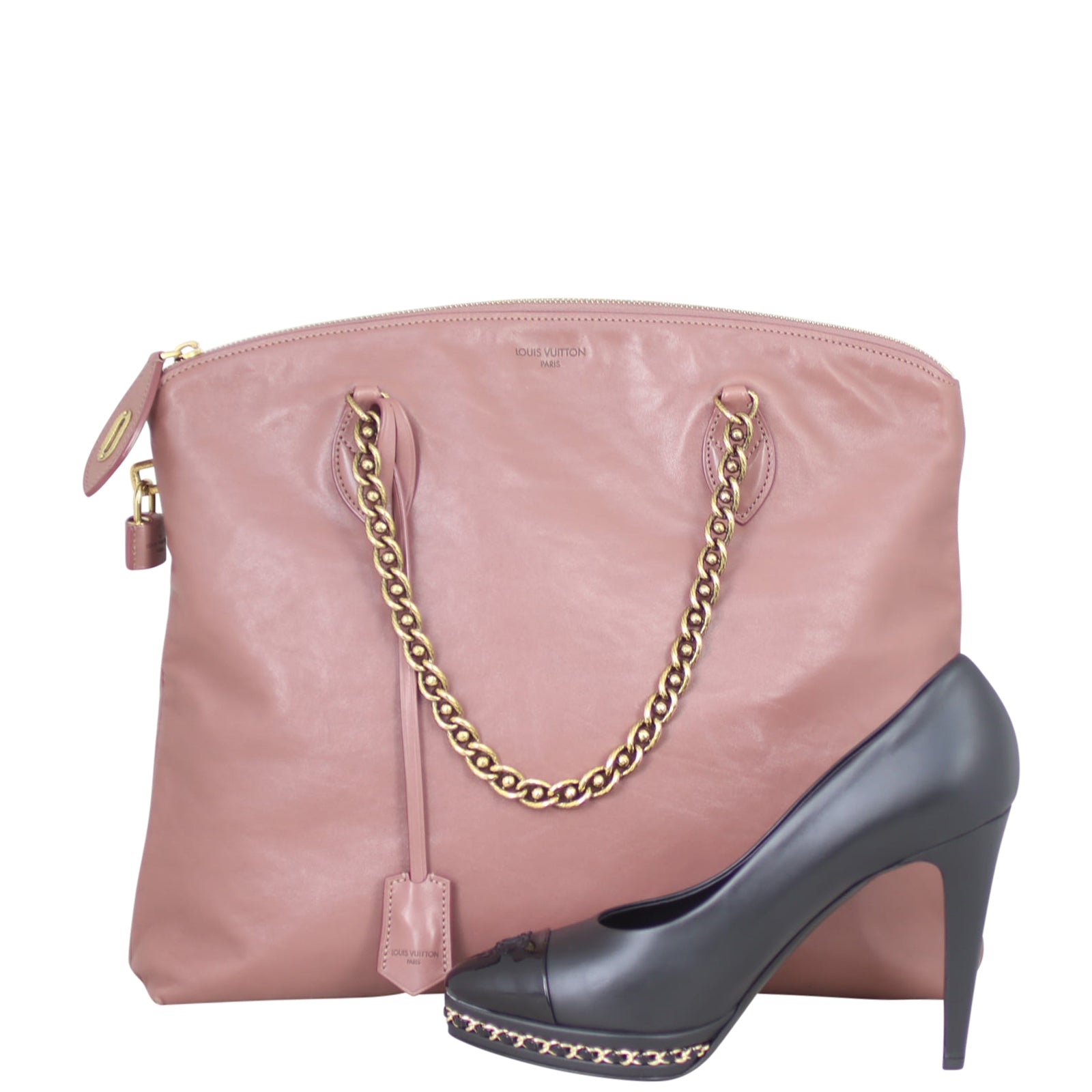 Louis Vuitton Cuir Boudoir Lockit Chain Shoulder Bag Shoe