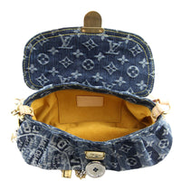 Louis Vuitton Monogram Denim Pleaty Raye Customisable Bag Interior