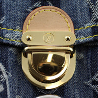 Louis Vuitton Monogram Denim Pleaty Raye Customisable Bag Push Lock