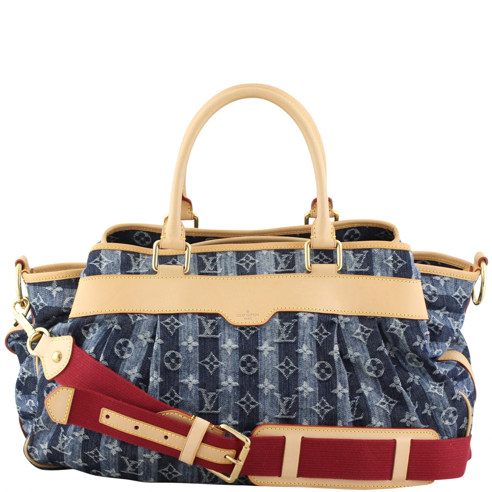 Louis Vuitton Denim Cruise Raye Cabas GMLouis Vuitton Denim Cruise Raye Cabas GM Front Strap
