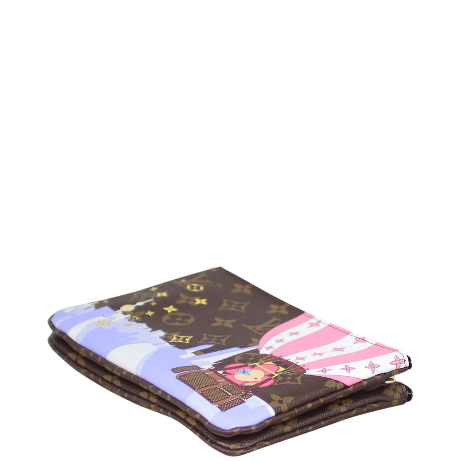 Louis Vuitton Double Zip Pochette Monogram Vivienne Xmas Shanghai Corner