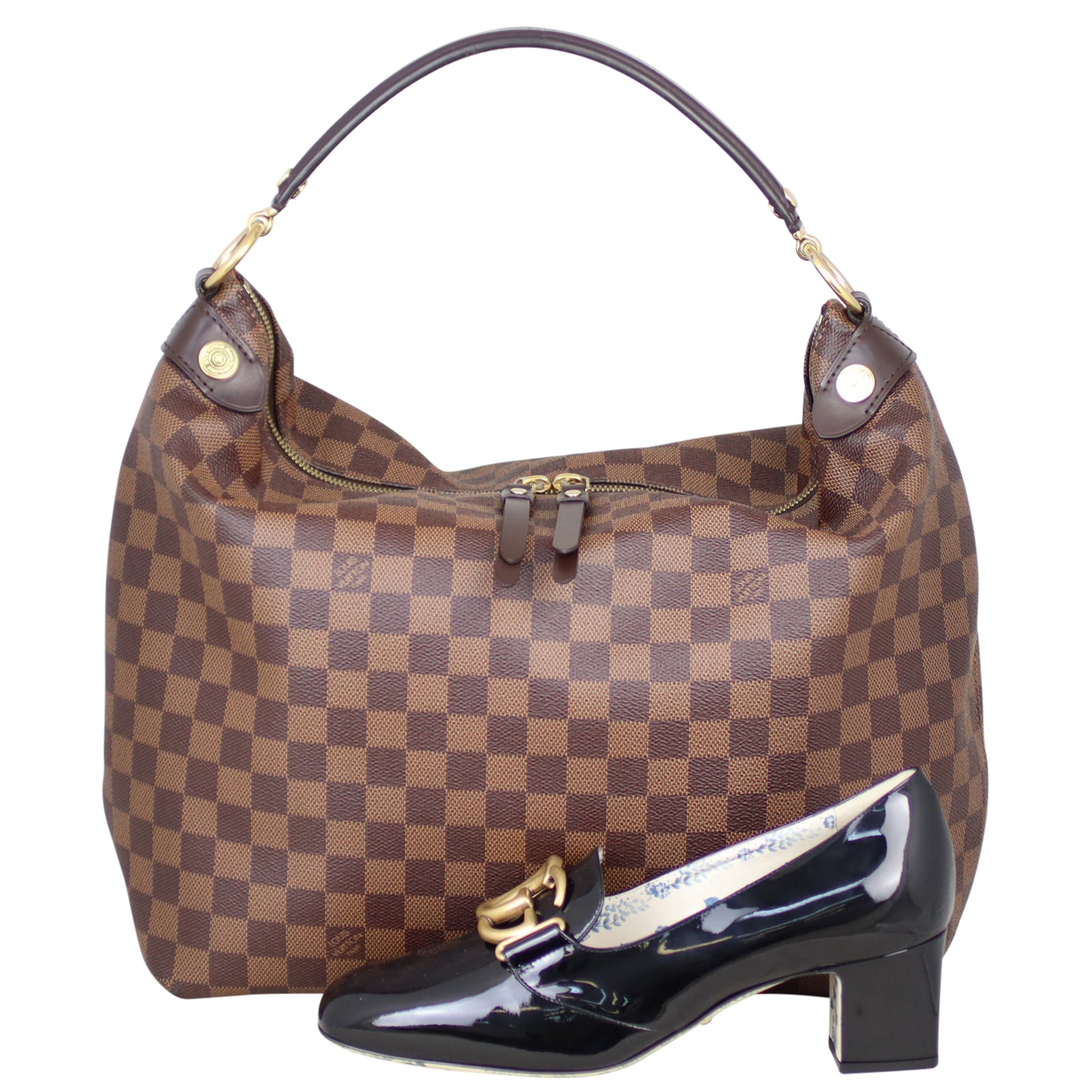 Louis Vuitton Duomo Hobo Damier Ebene Shoe