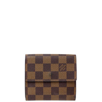 Louis Vuitton Elise Wallet Damier Ebene Back