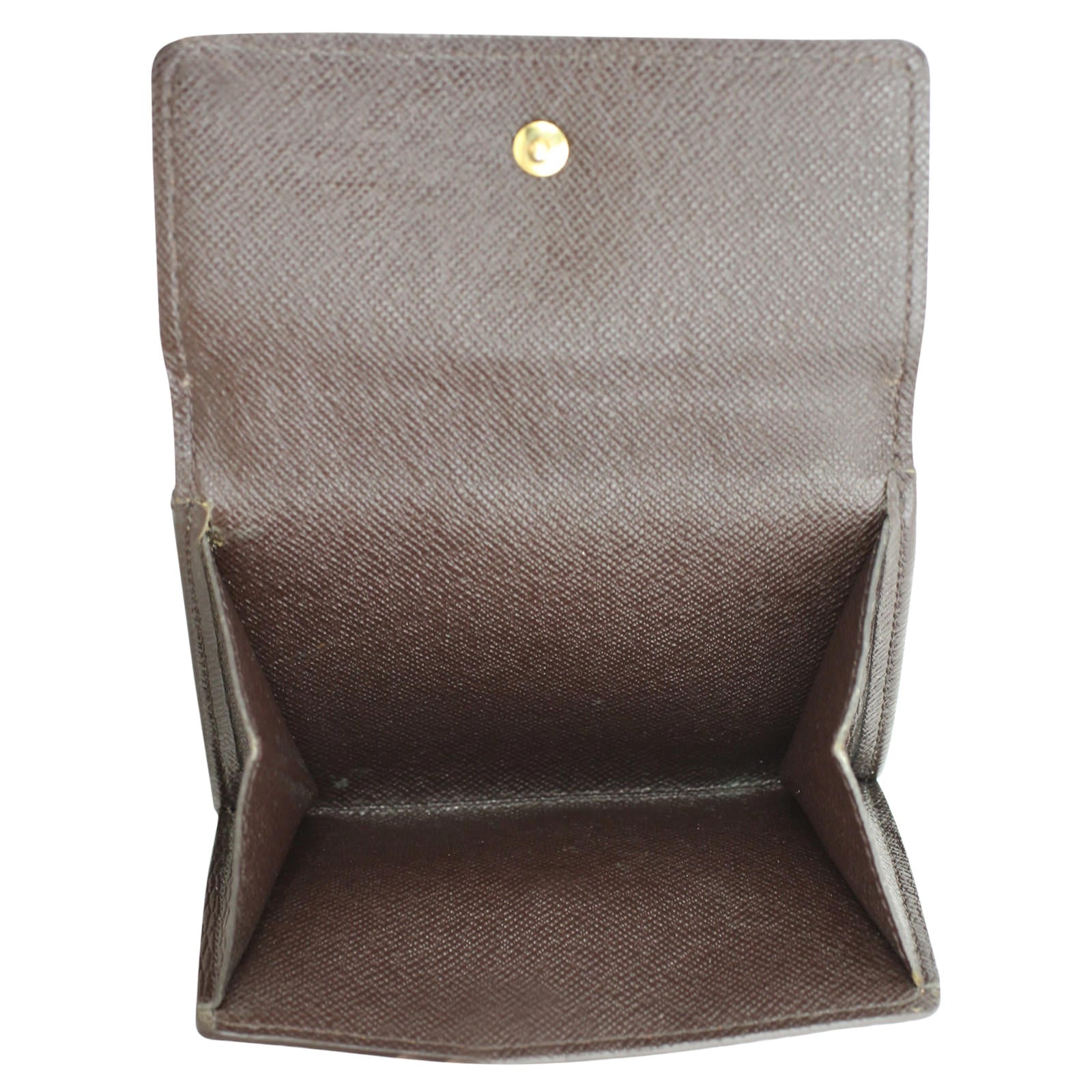 Louis Vuitton Elise Wallet Damier Ebene Coin Interior