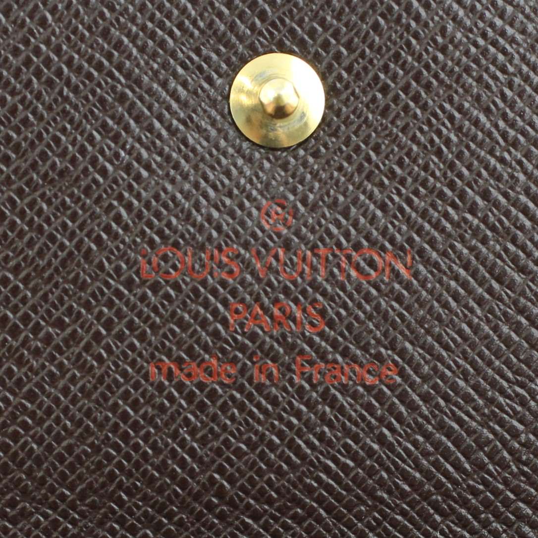 Louis Vuitton Elise Wallet Damier Ebene Stamp
