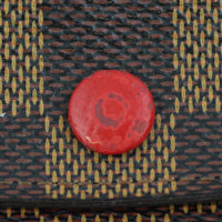 Louis Vuitton Emilie Wallet Damier Ebene Rouge Button