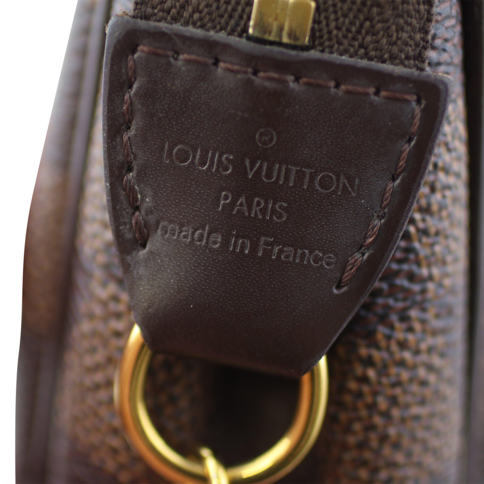 Louis Vuitton Eva Pochette Damier Ebene Stamp