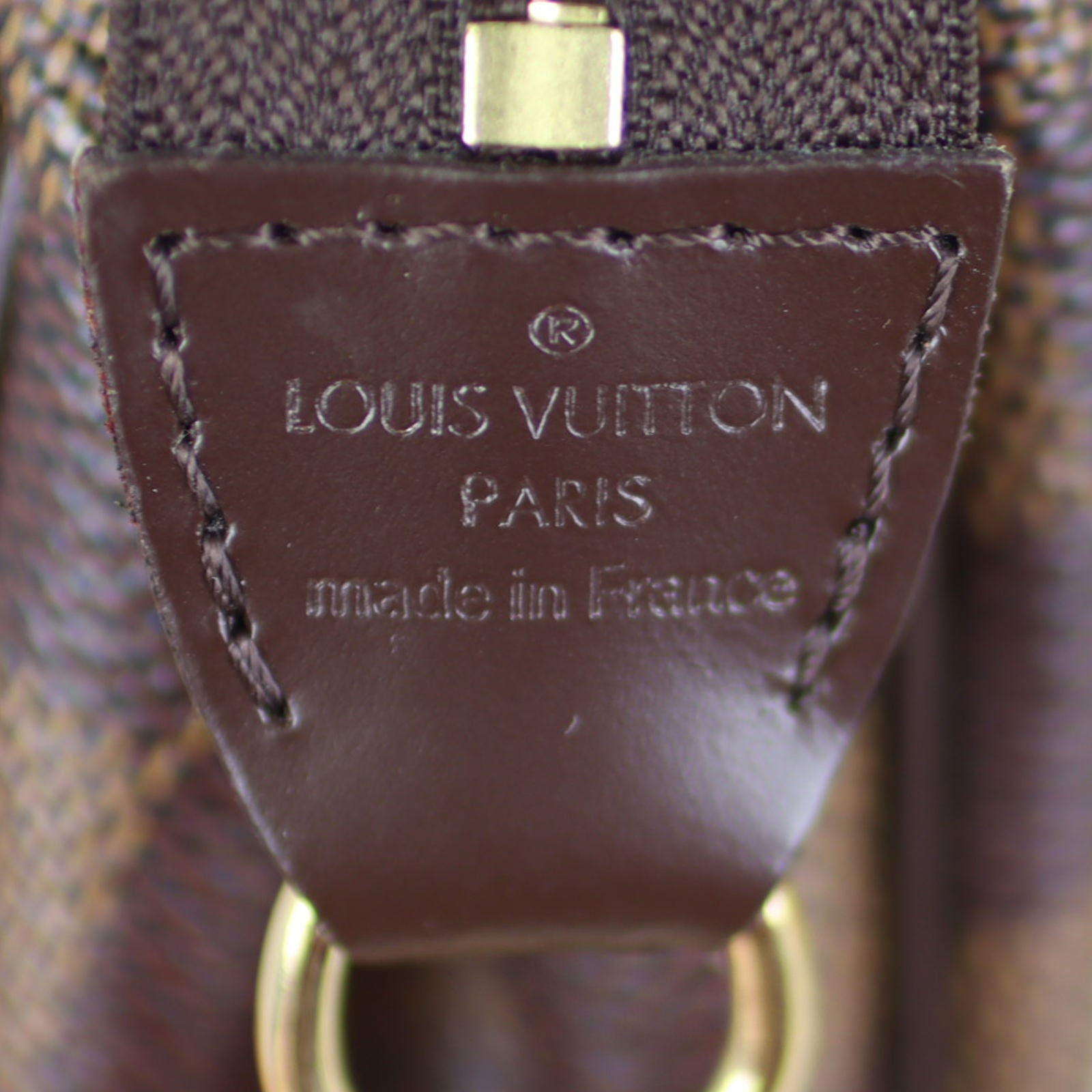 Louis Vuitton Eva Pochette Damier Ebene Stamp