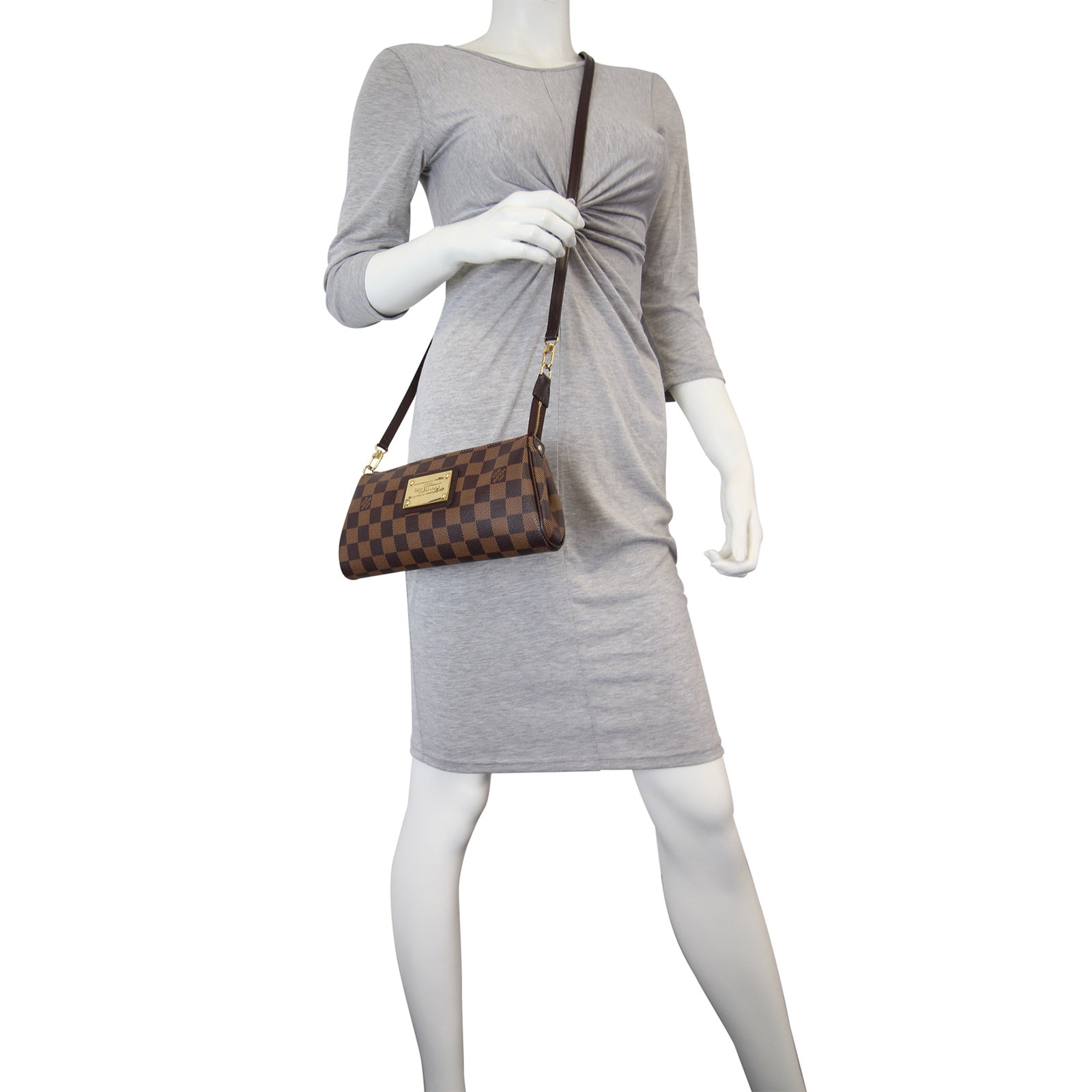 Louis Vuitton Eva Pochette Damier Ebene Mannequin