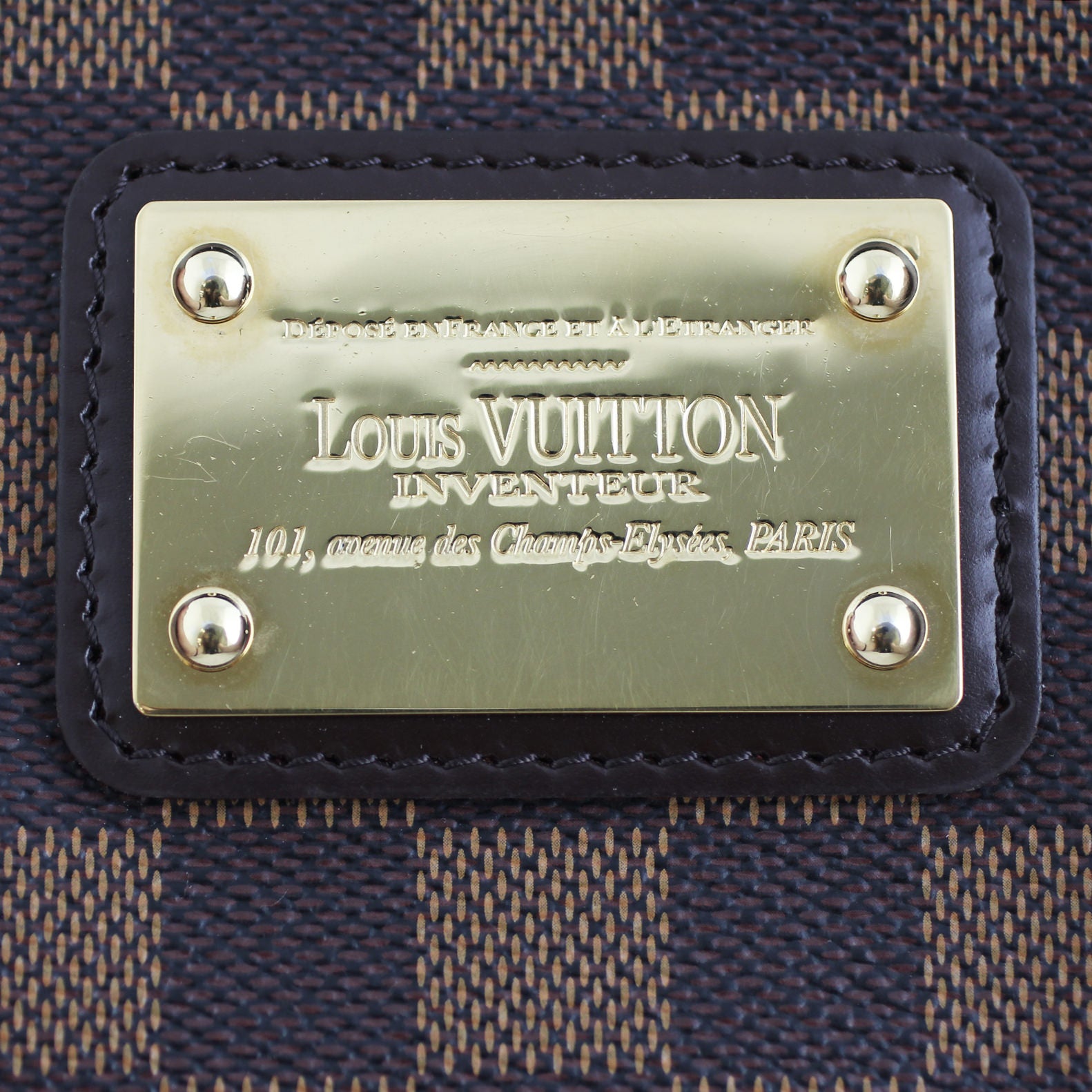 Louis Vuitton Eva Pochette Damier Ebene Stamp