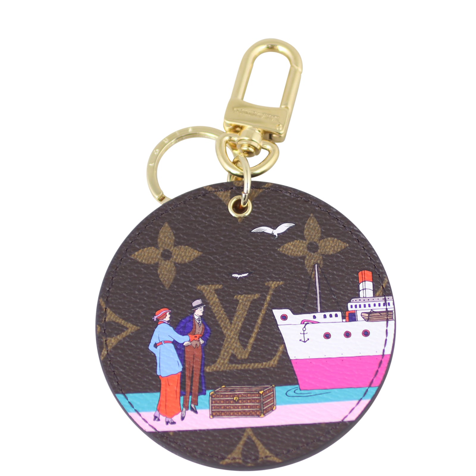 Louis Vuitton Illustre Print Round Bag Charm Front