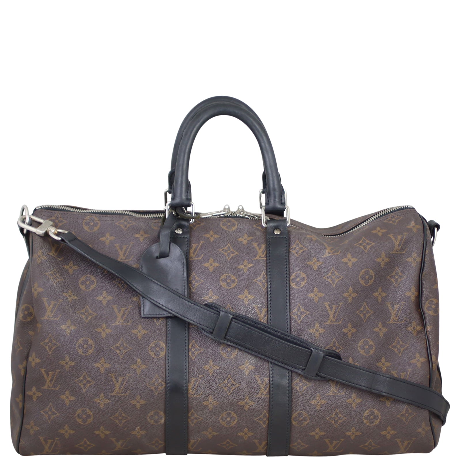Louis Vuitton Keepall 45 Bandouliere Monogram Macassar Front