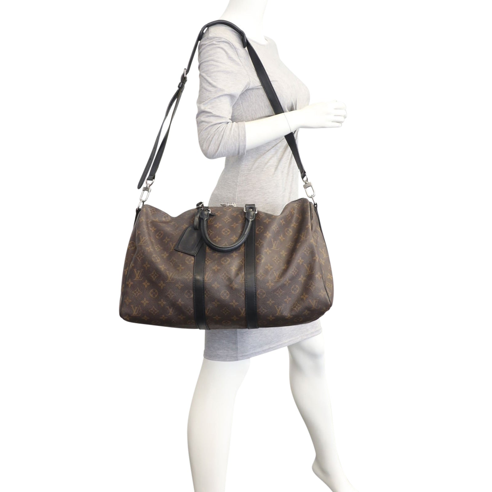 Louis Vuitton Keepall 45 Bandouliere Monogram Macassar Mannequin