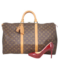 Louis Vuitton Keepall 50 Monogram scale