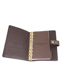 Louis Vuitton Medium Ring Agenda Cover Damier Ebene Whole interior