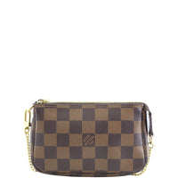 Louis Vuitton Mini Pochette Accessories Damier Ebene Front