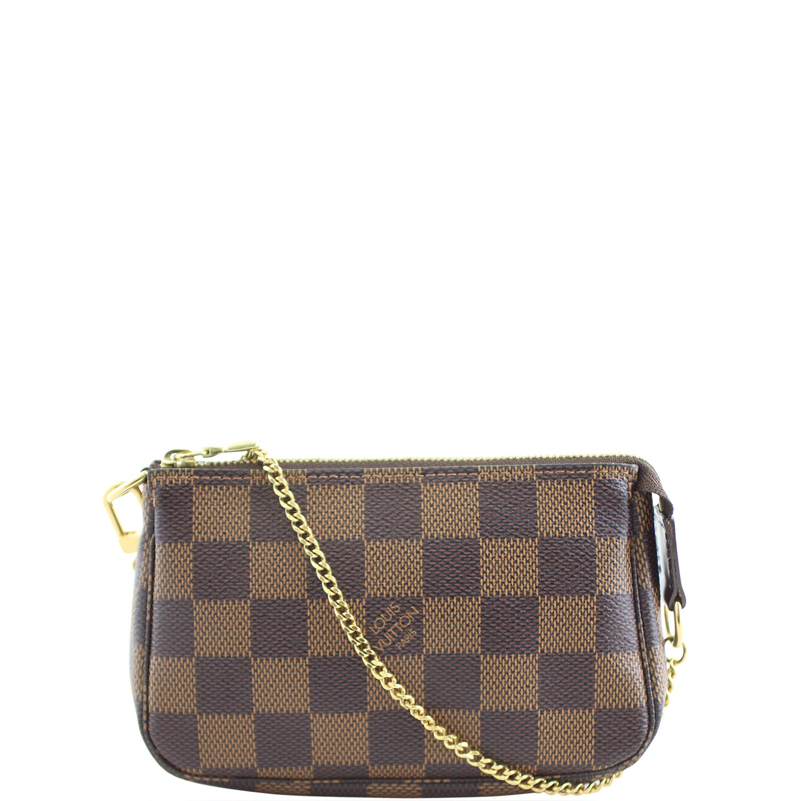 Louis Vuitton Mini Pochette Accessories Damier Ebene Front