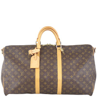 Louis Vuitton Keepall 55 Bandouliere Monogram Front
