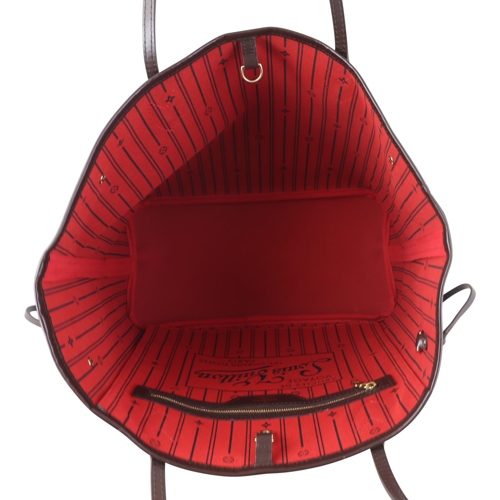 Louis Vuitton Neverfull MM Damier Ebene Interior