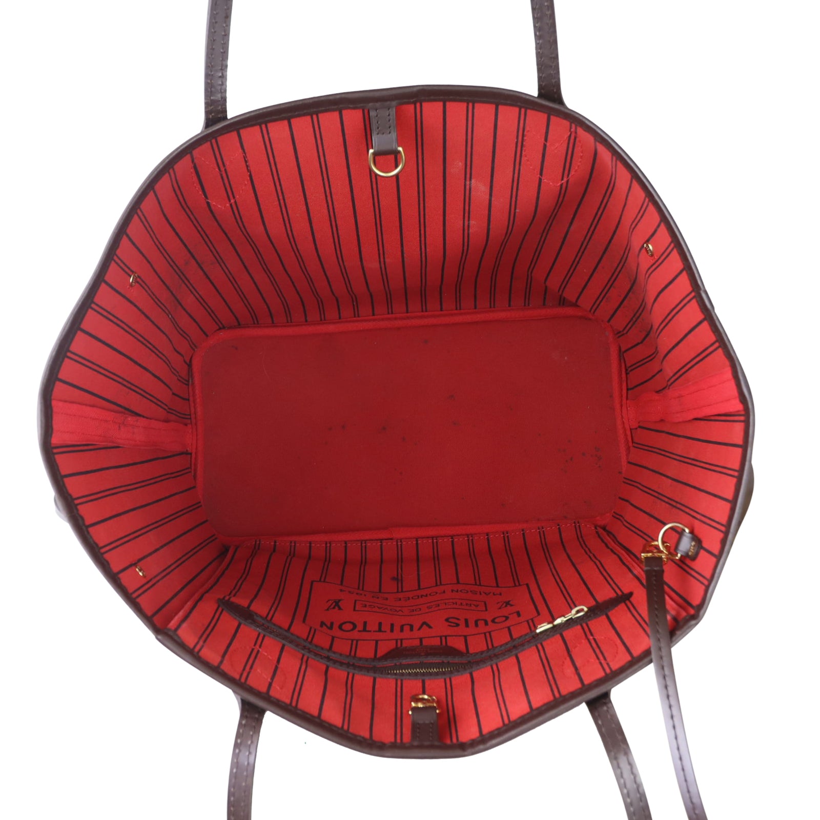 Louis Vuitton Neverfull MM Damier Ebene Whole interior