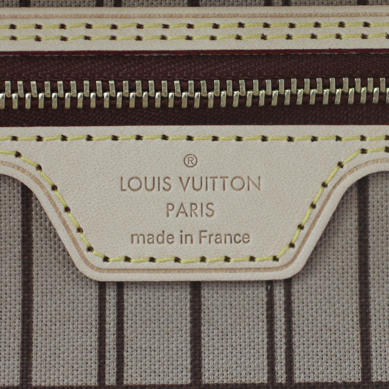 Louis Vuitton Neverfull MM Monogram Bag Stamp