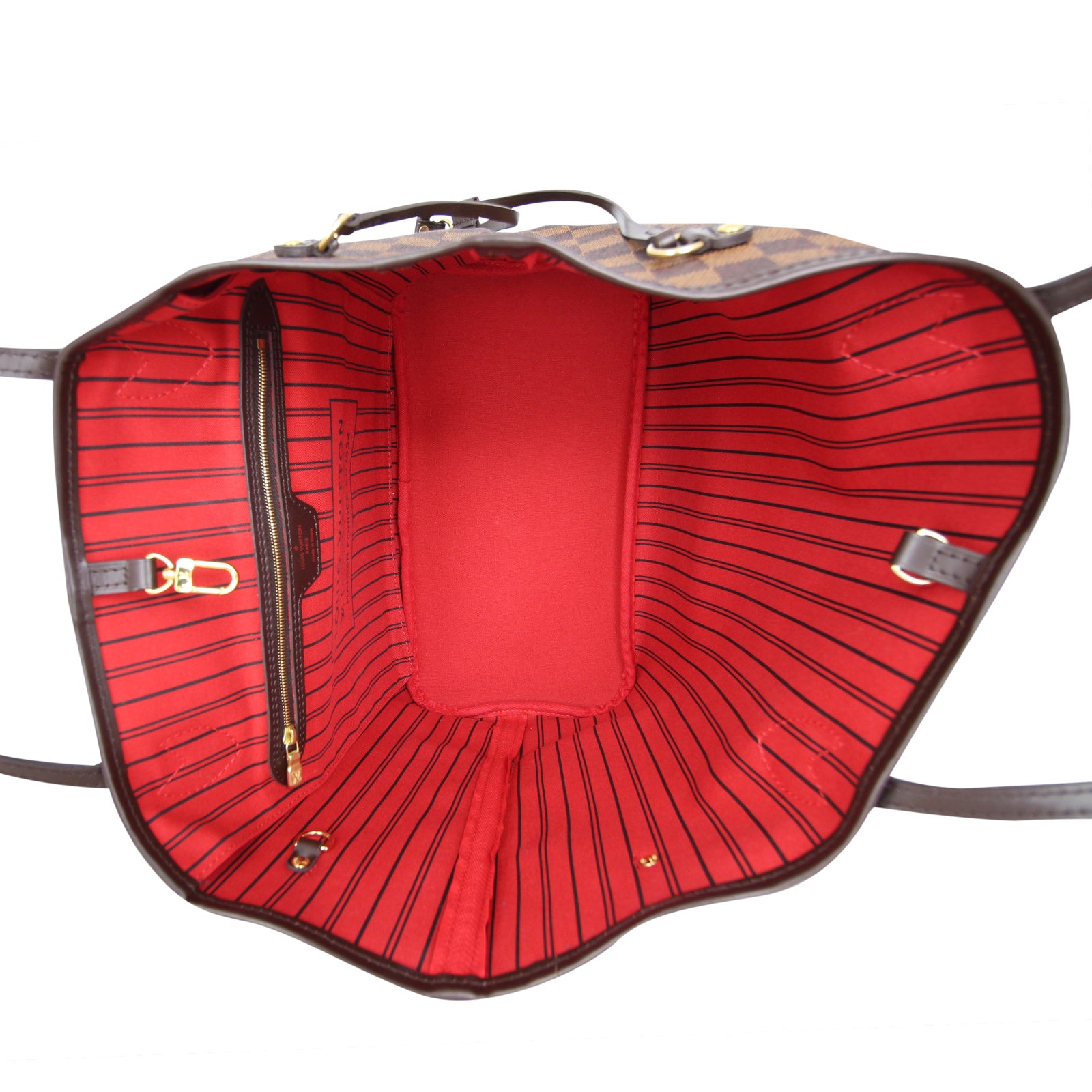 Louis Vuitton Neverfull MM Damier Ebene Interior