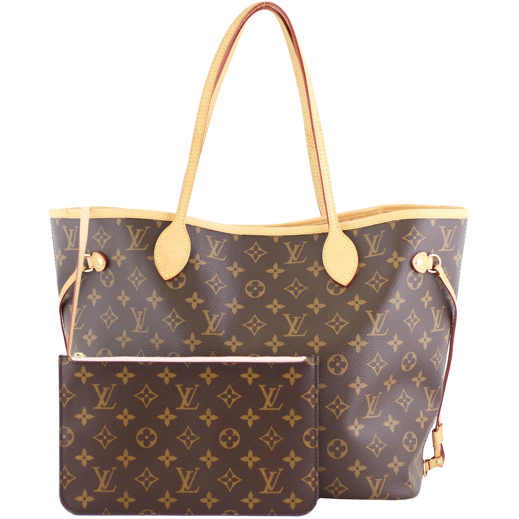 Louis Vuitton Neverfull MM Monogram Rose Ballerine Front