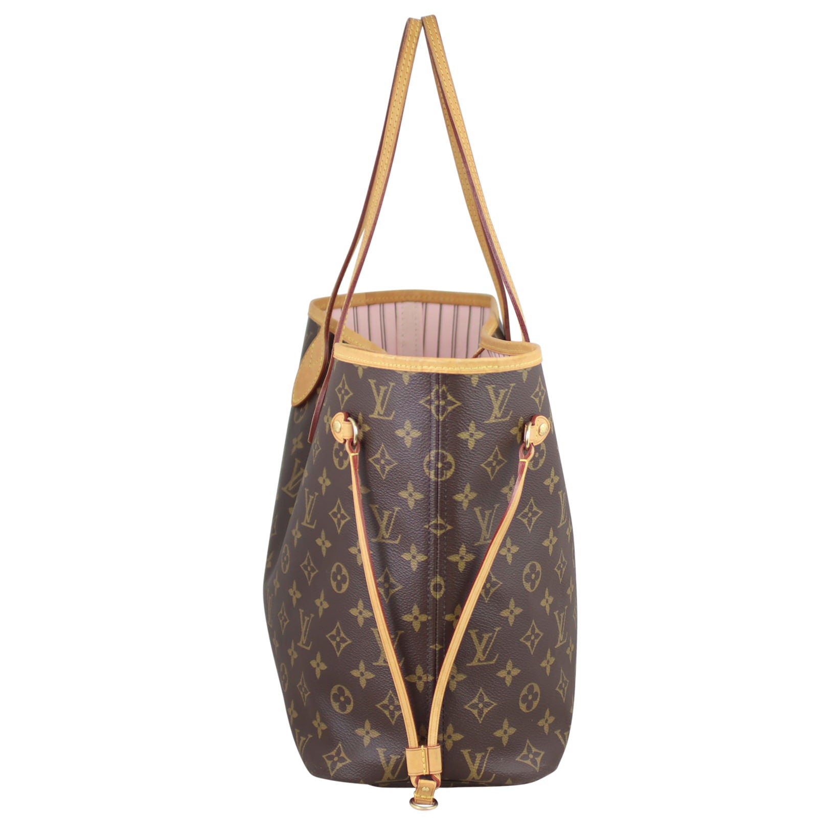 Louis Vuitton Neverfull MM Monogram Rose Ballerine Right