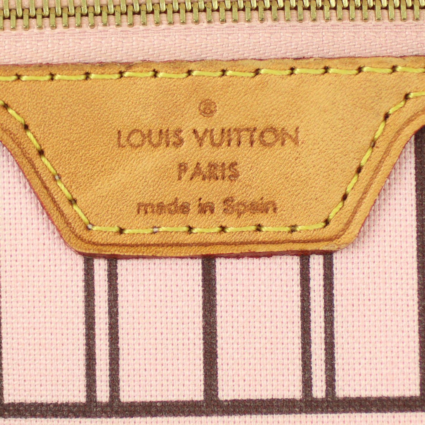 Louis Vuitton Neverfull MM Monogram Rose Ballerine Stamp