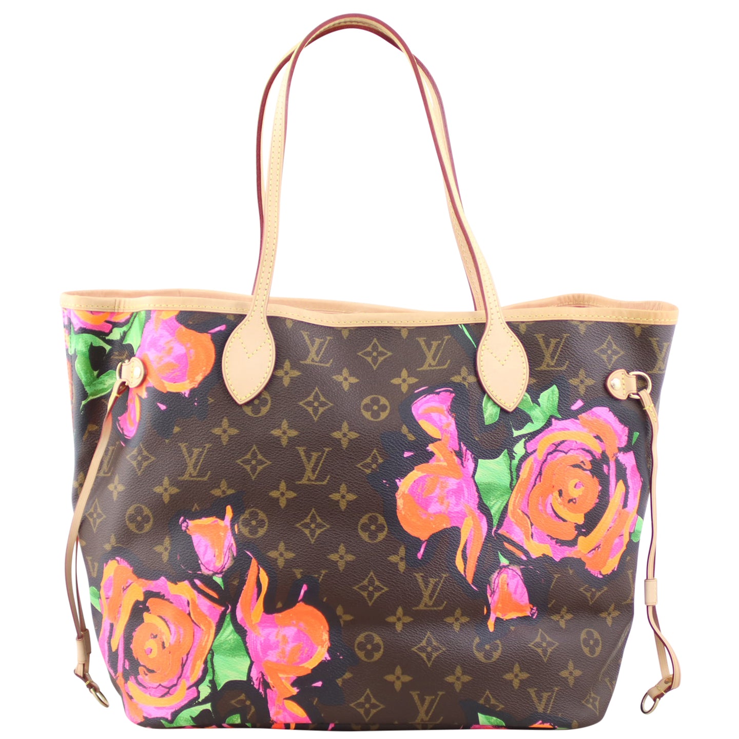 Louis Vuitton Neverfull MM Monogram Roses Back