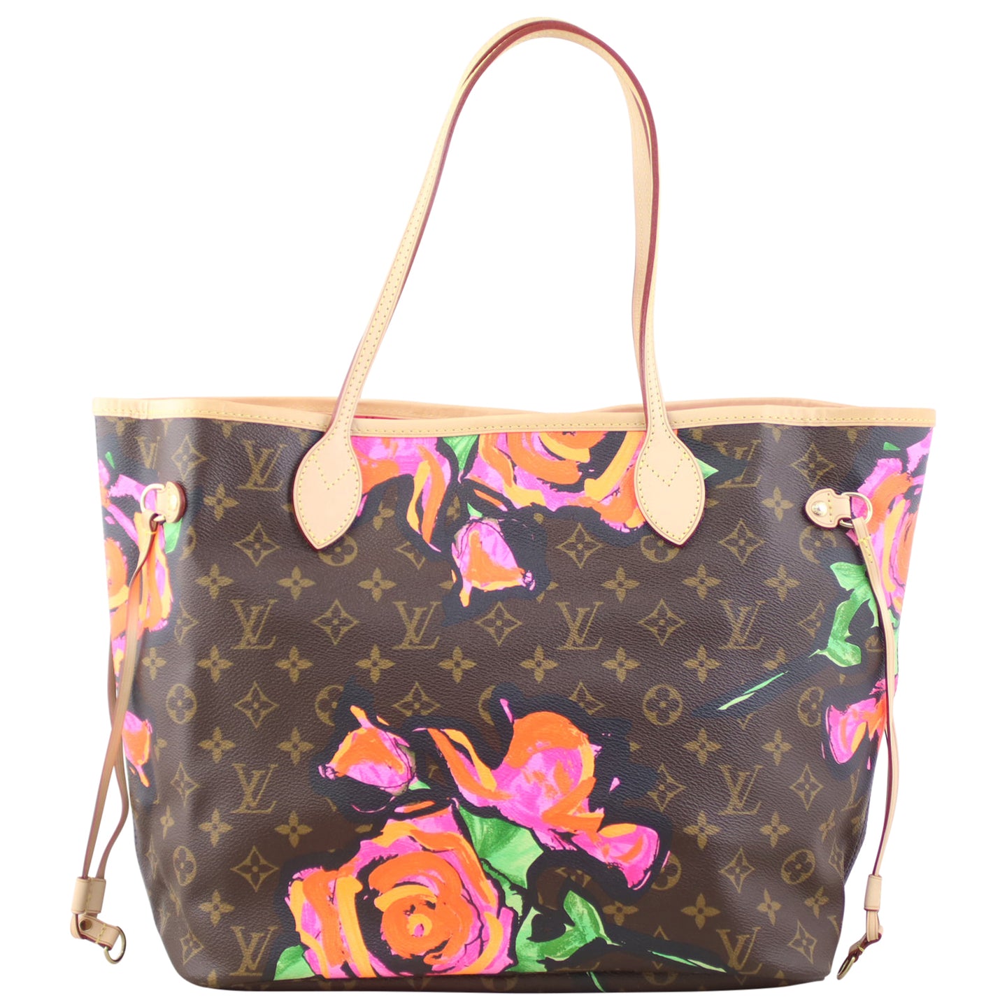 Louis Vuitton Neverfull MM Monogram Roses Front