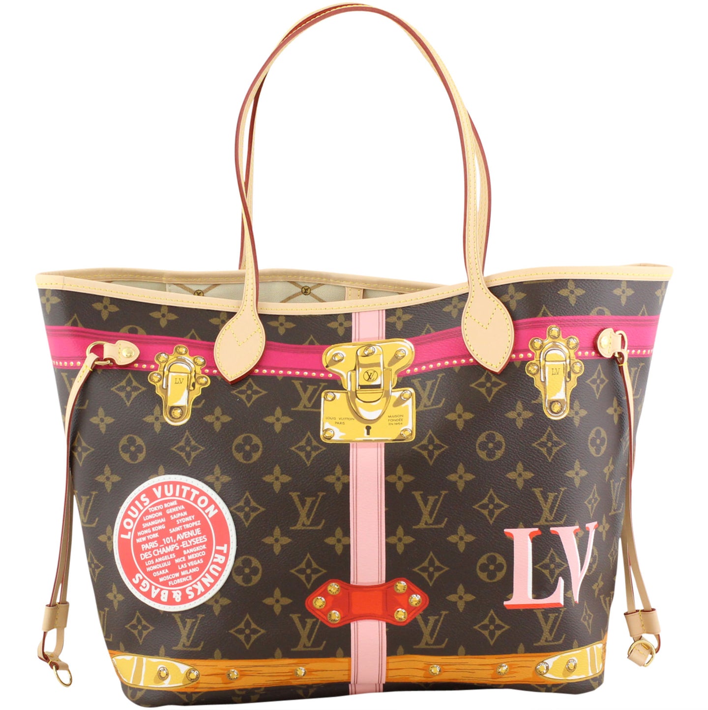 Louis Vuitton Neverfull MM Monogram Summer Trunks Front