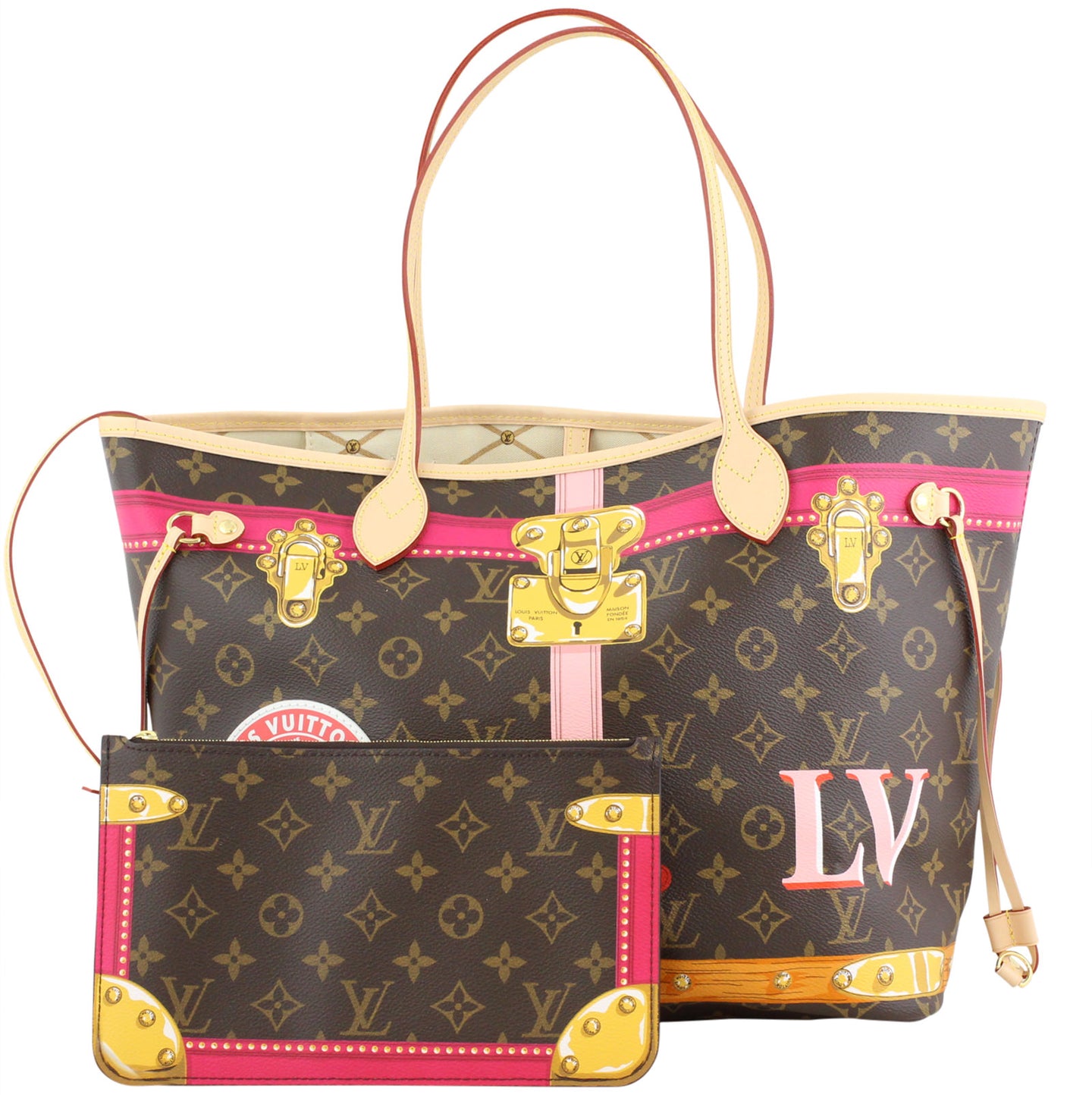Louis Vuitton Neverfull MM Monogram Summer Trunks Front