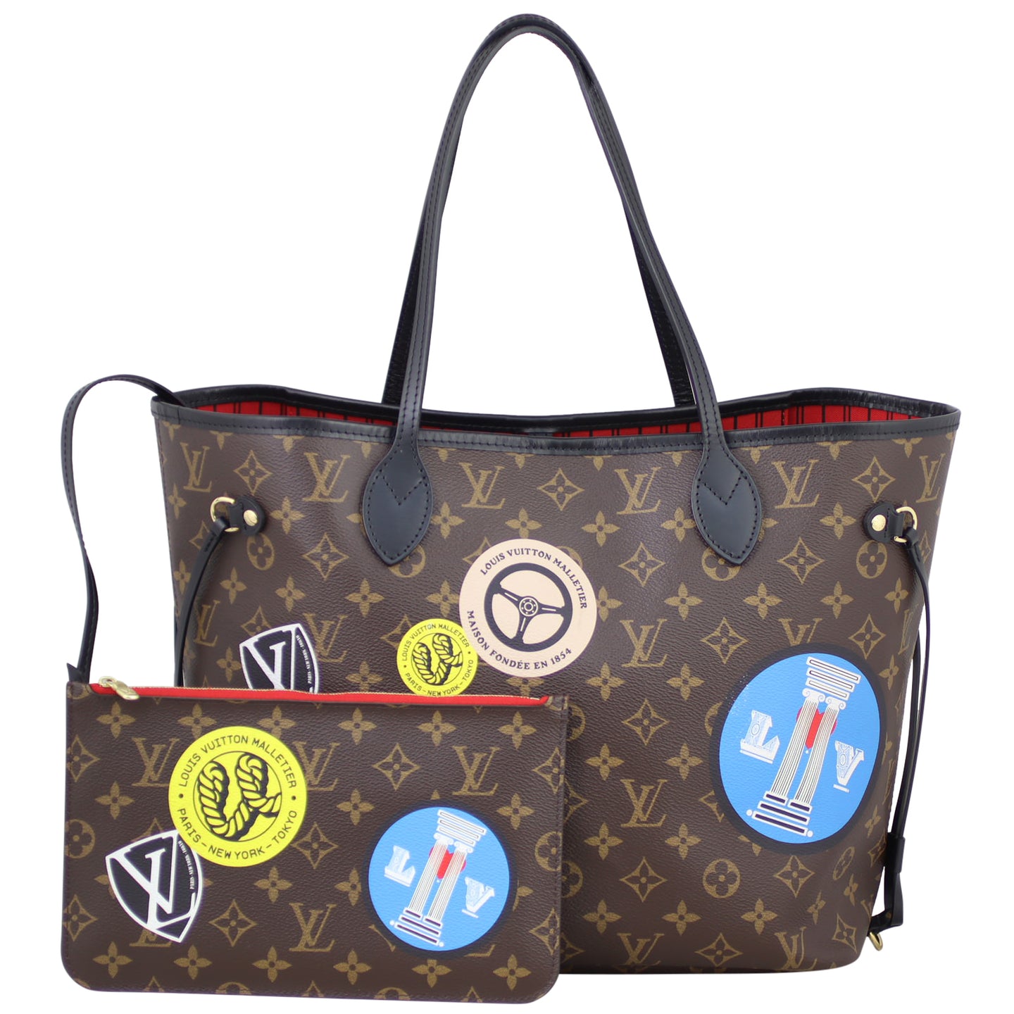 Louis Vuitton Neverfull MM World Tour Front