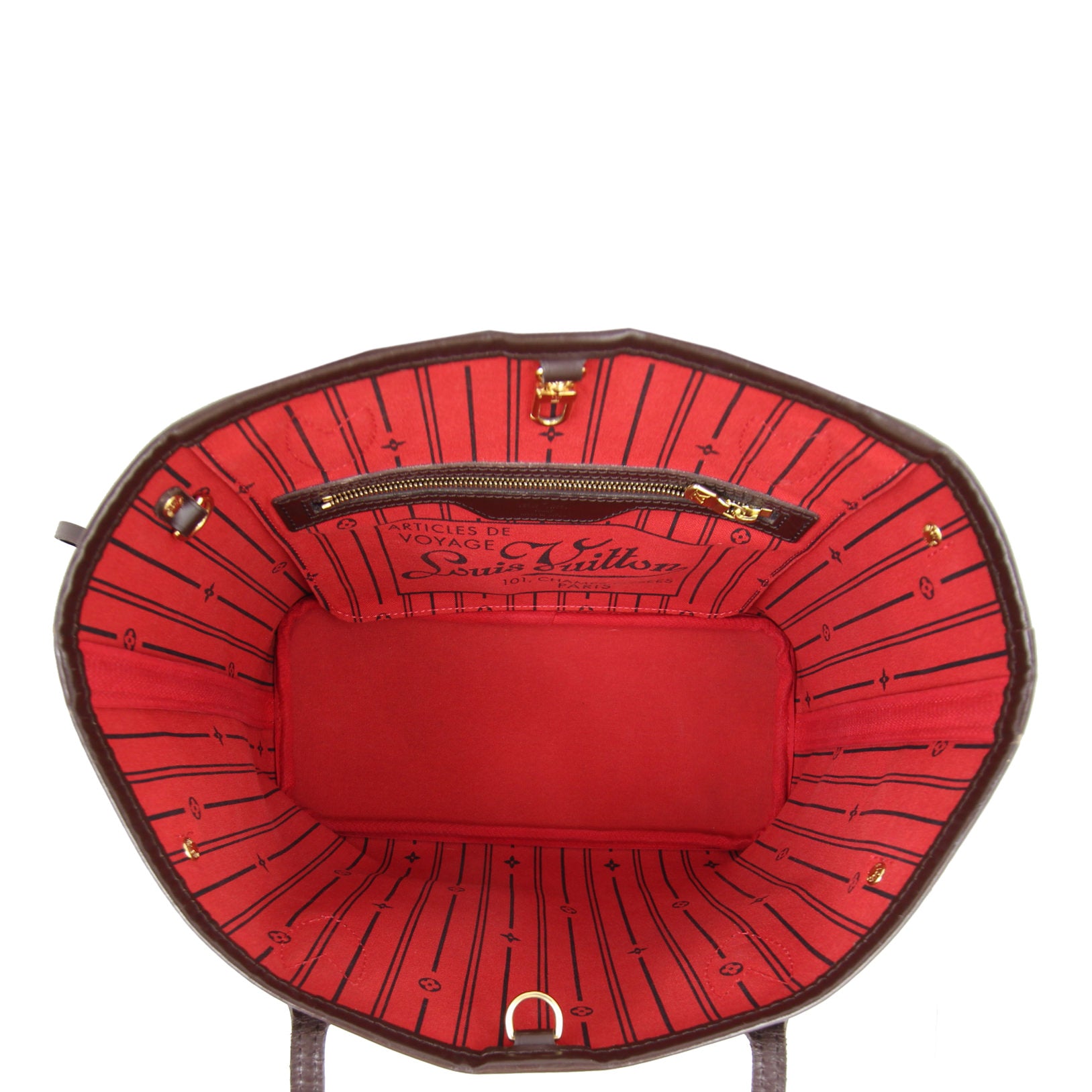 Louis Vuitton Neverfull PM Damier Ebene Interior