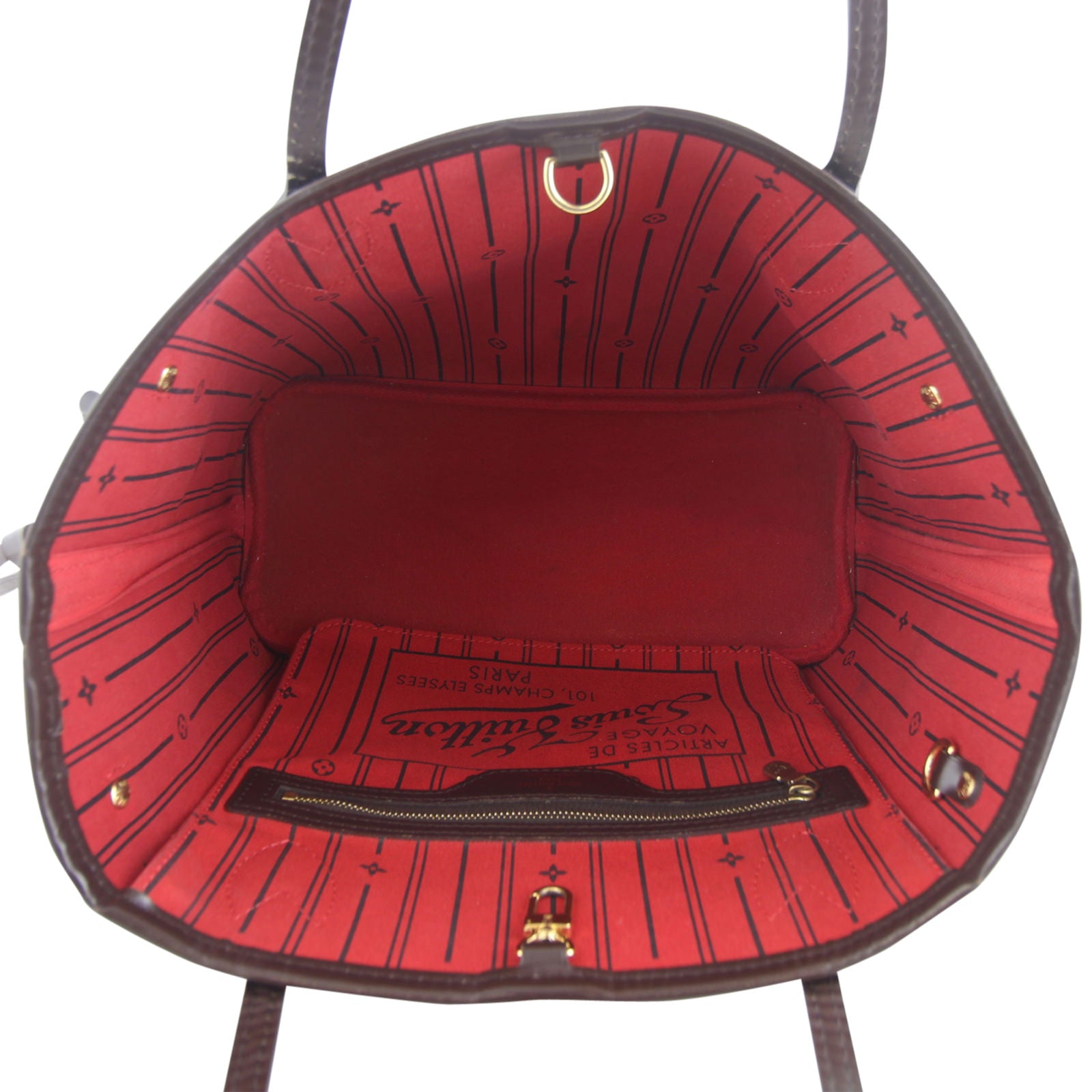 Louis Vuitton Neverfull PM Damier Ebene Interior