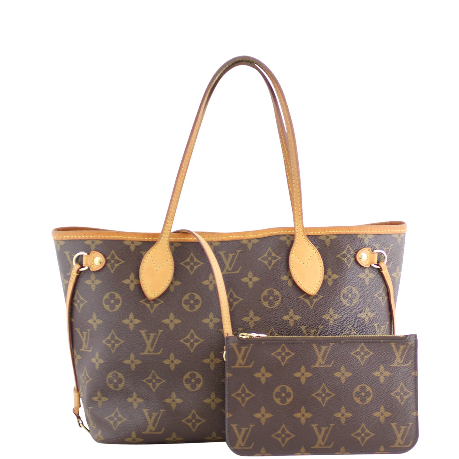 Louis Vuitton Neverfull PM with Pochette Monogram Front