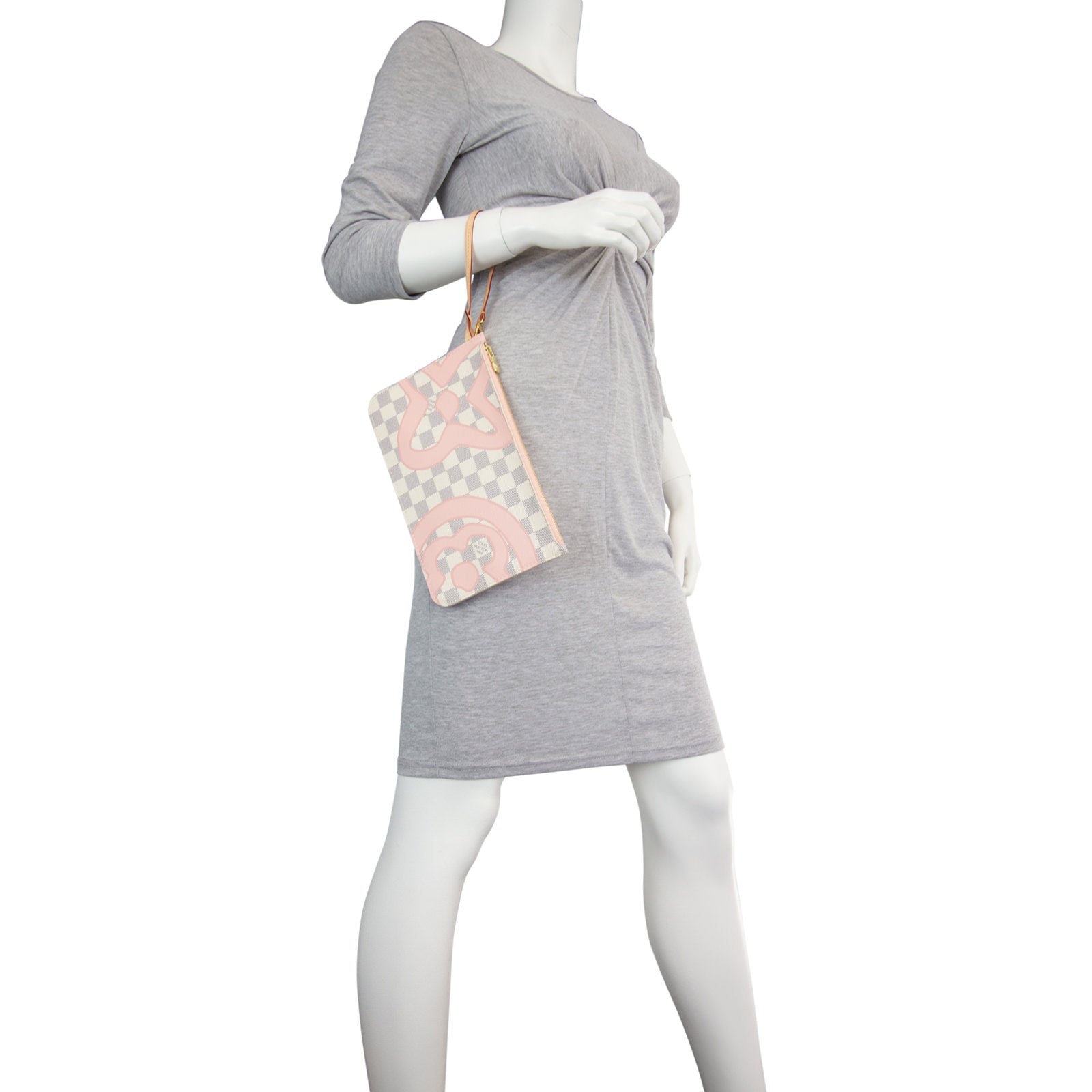 Louis Vuitton Neverfull Pochette Tahitienne Damier Azur Mannequin