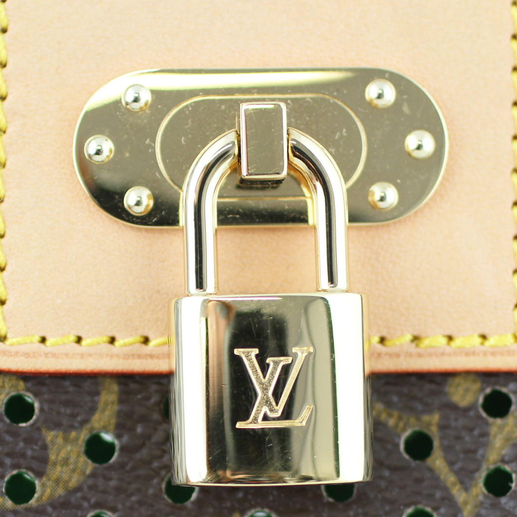 Louis Vuitton Perforated Pochette Accessoires Monogram Lock