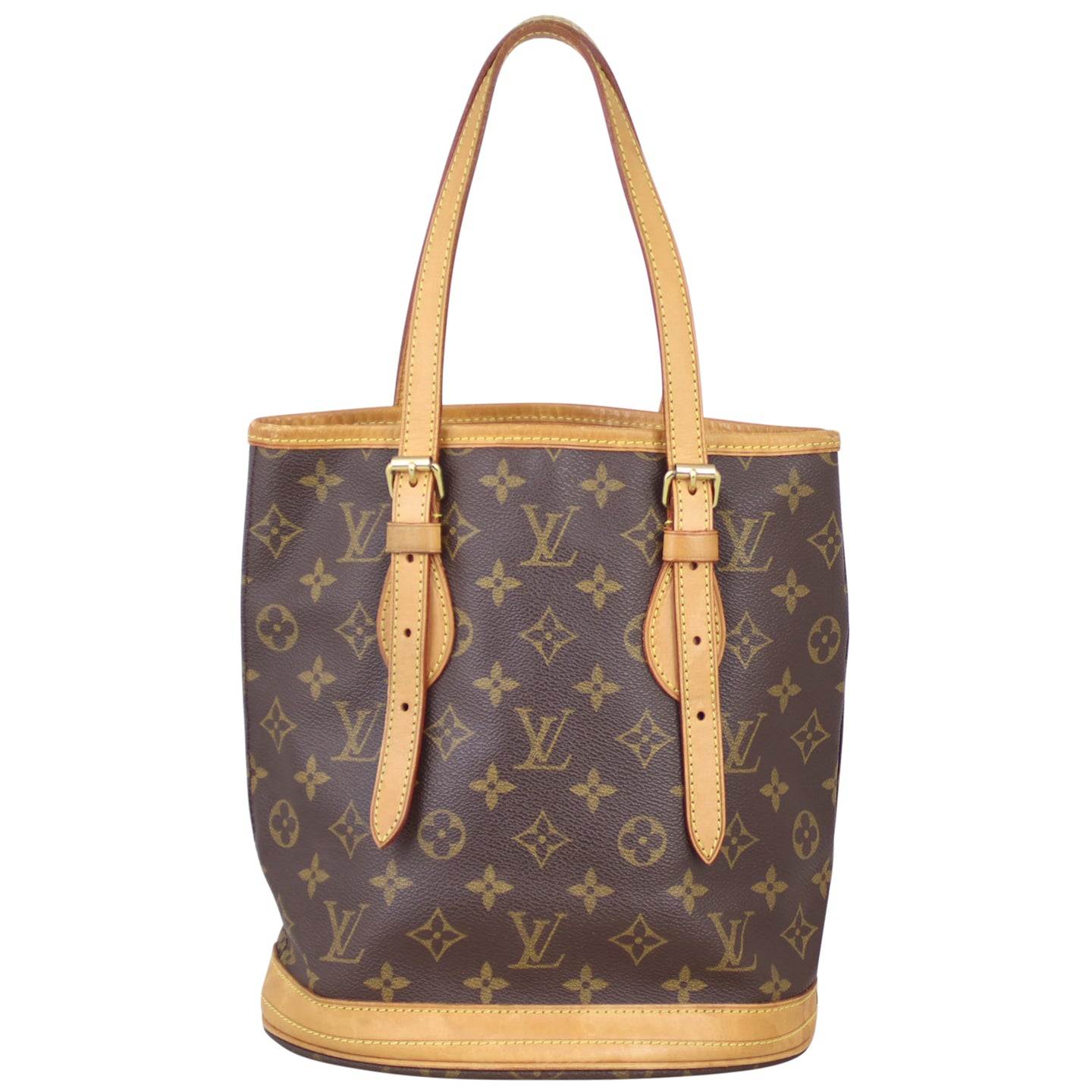 Louis Vuitton Petit Bucket Bag Monogram Front